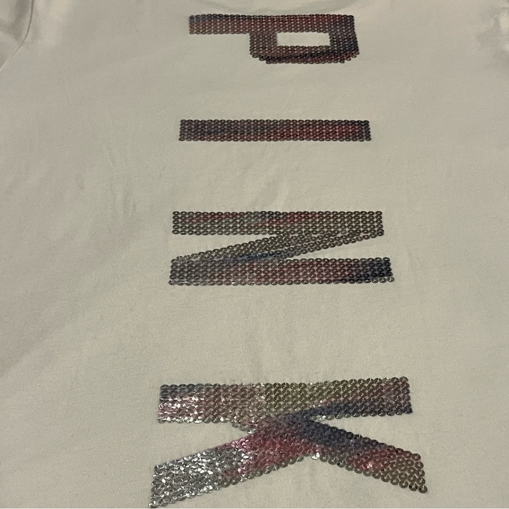 Victoria’s Secret  PINK Vintage Bling Tee Size Lg Irredescent Letters NWOT - Picture 8 of 14
